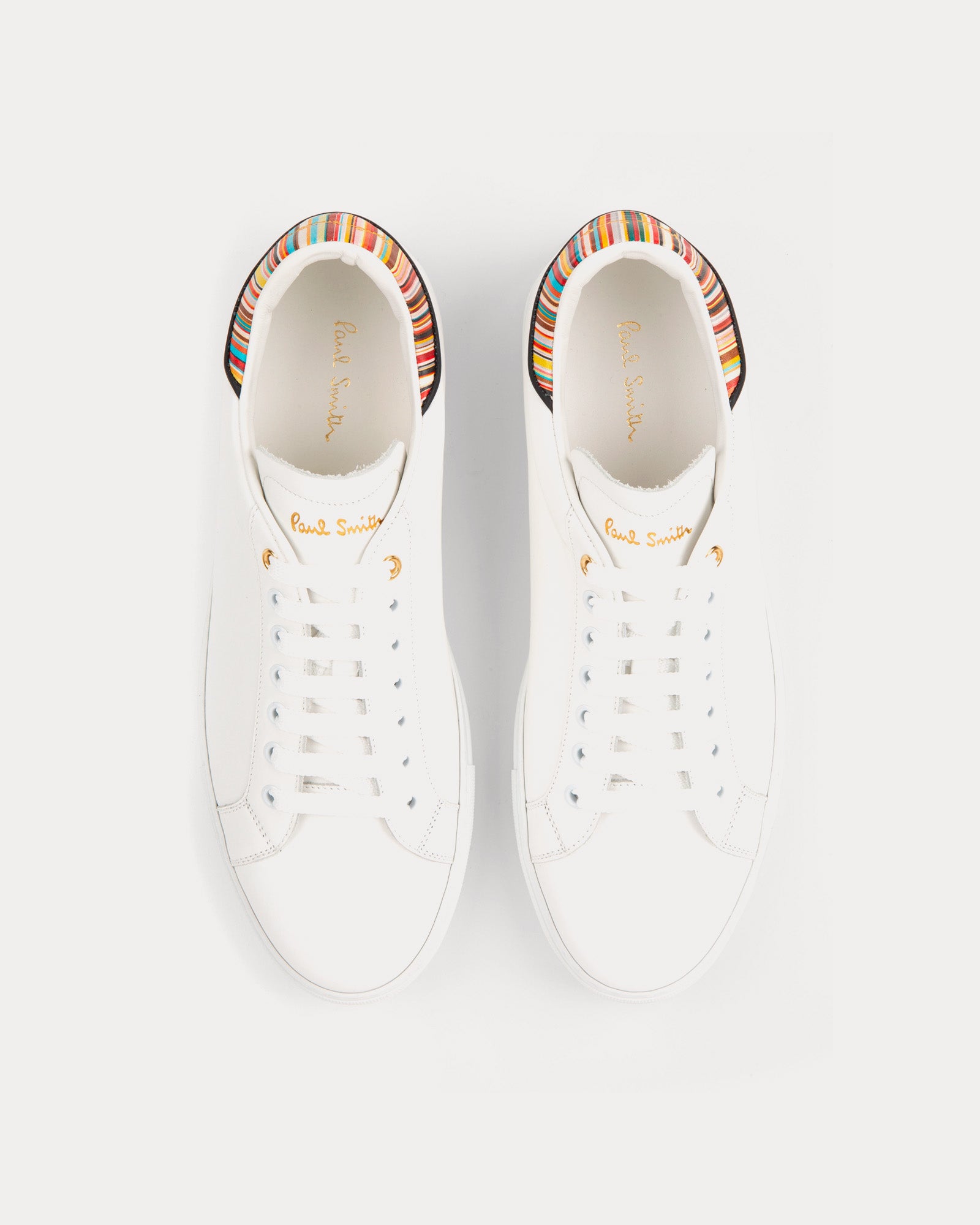 Paul Smith Beck with Signature Stripe Leather White Low Top Sneakers - 2