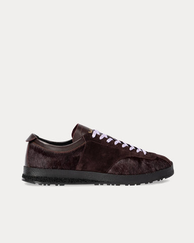 Paul Smith Zephyr Leather Aubergine Low Top Sneakers