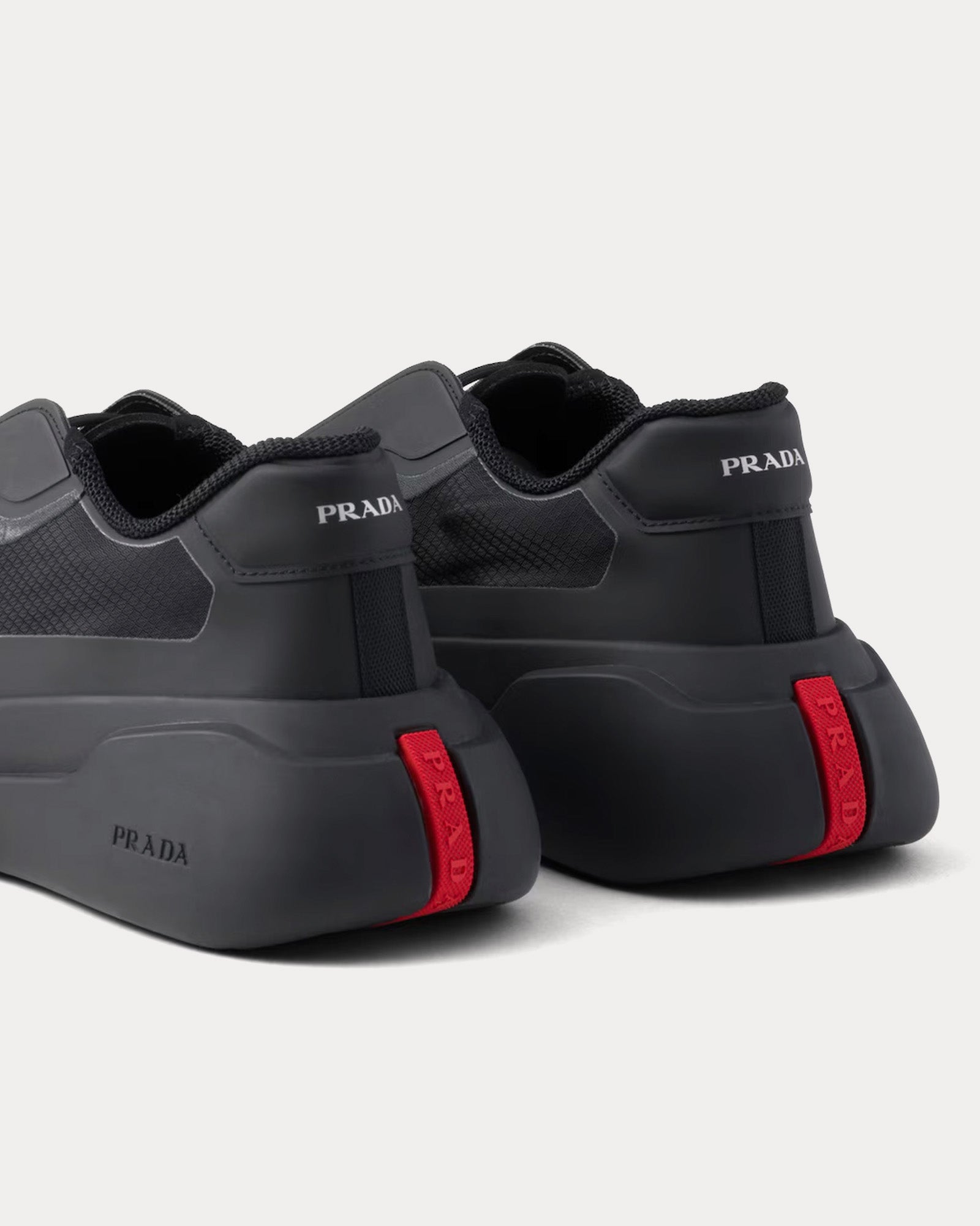 Prada America's Cup Re-Nylon & Bike Fabric Black Low Top Sneakers - 4