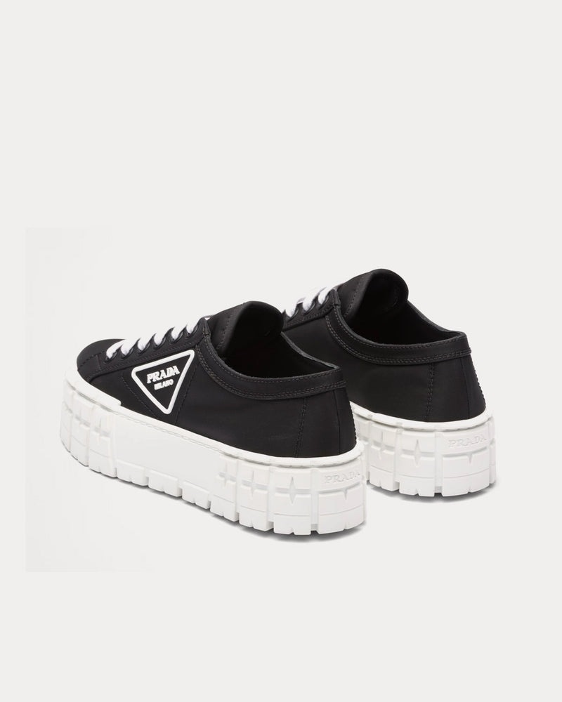 Prada Double Wheel Nylon Gabardine Black Low Top Sneakers - 3