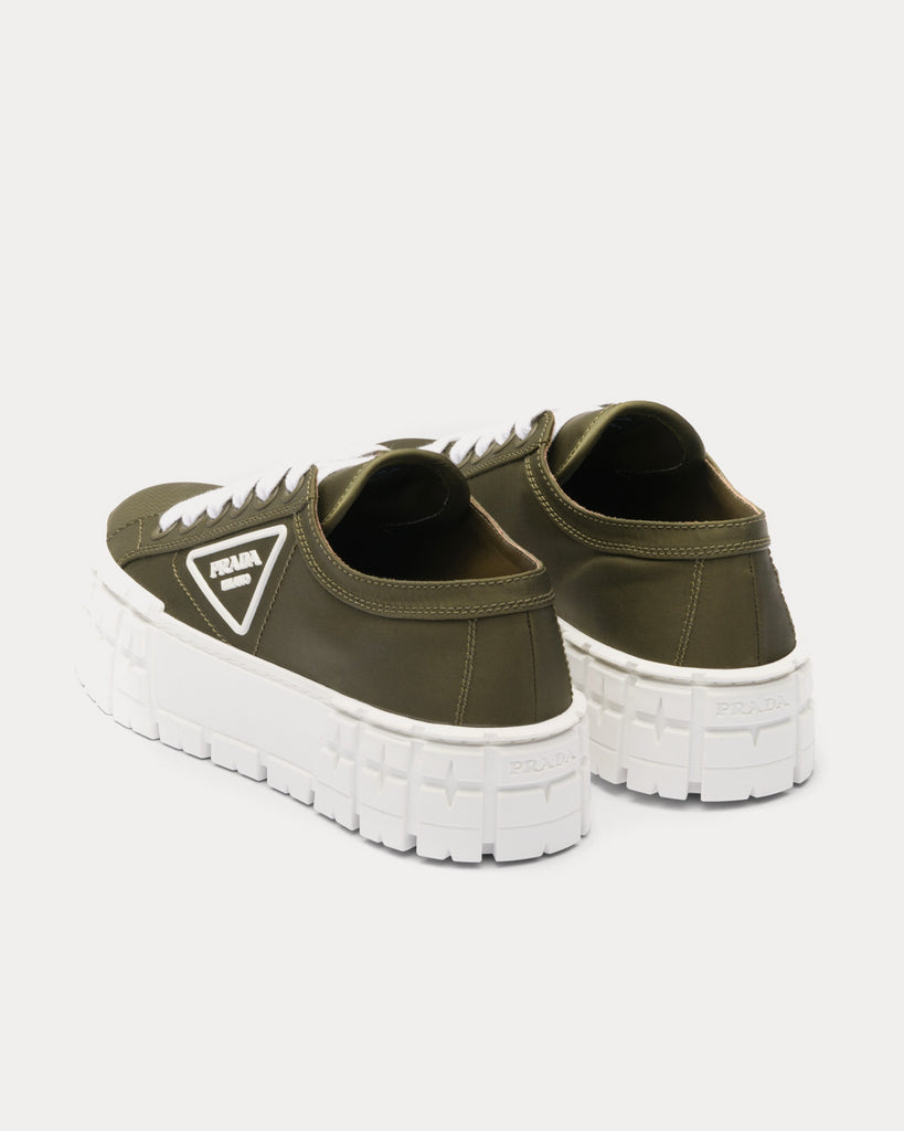 Double Wheel Platform Sneakers in Beige - Prada