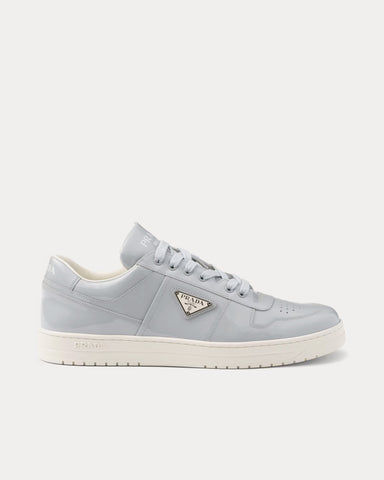 Prada Downtown Patent Leather Cornflower Low Top Sneakers