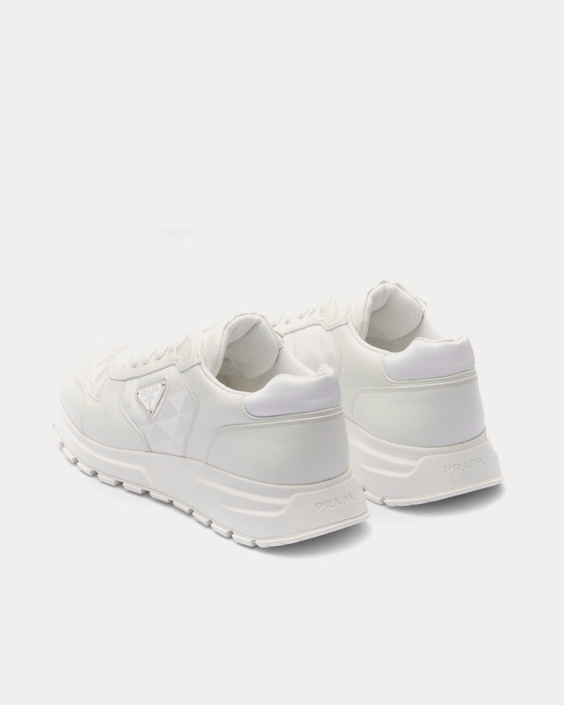 Prada Sporty Leather & Nylon White Low Top Sneakers - Sneak in Peace