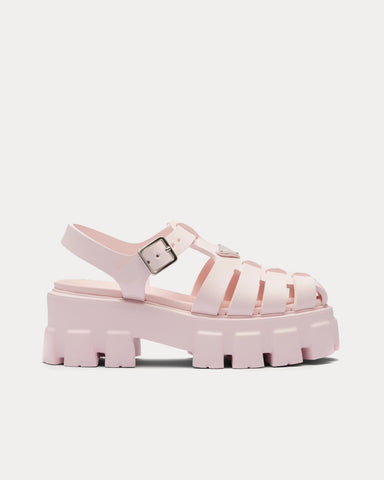 Prada Rubber Monolith Alabaster Pink Sandals