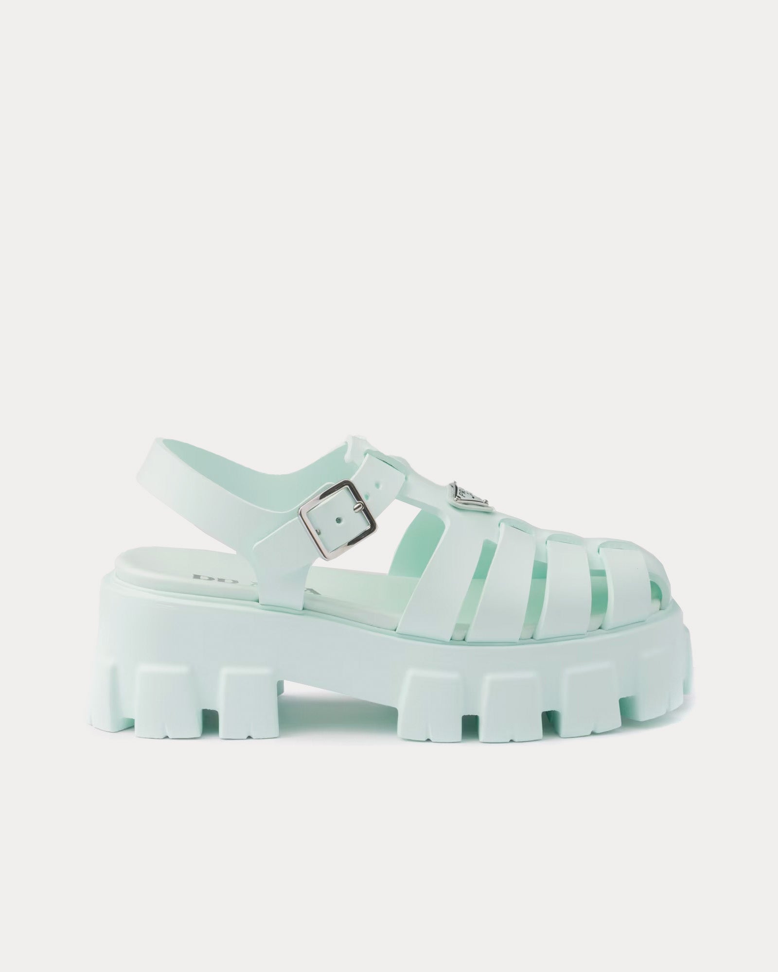 Prada Rubber Monolith Glass Sandals - 1