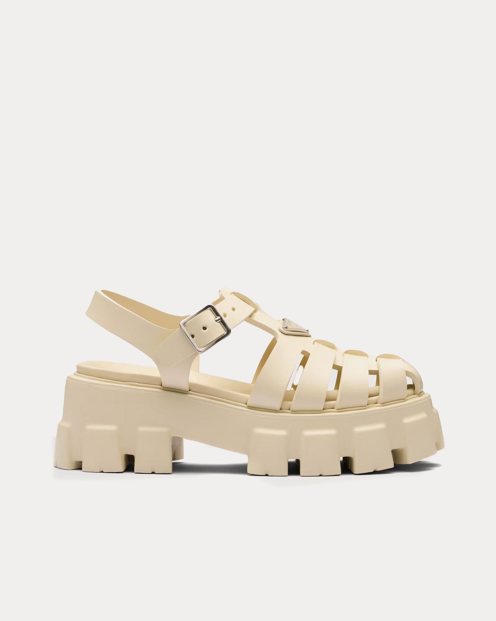 Prada Rubber Monolith Quartz Sandals - 1