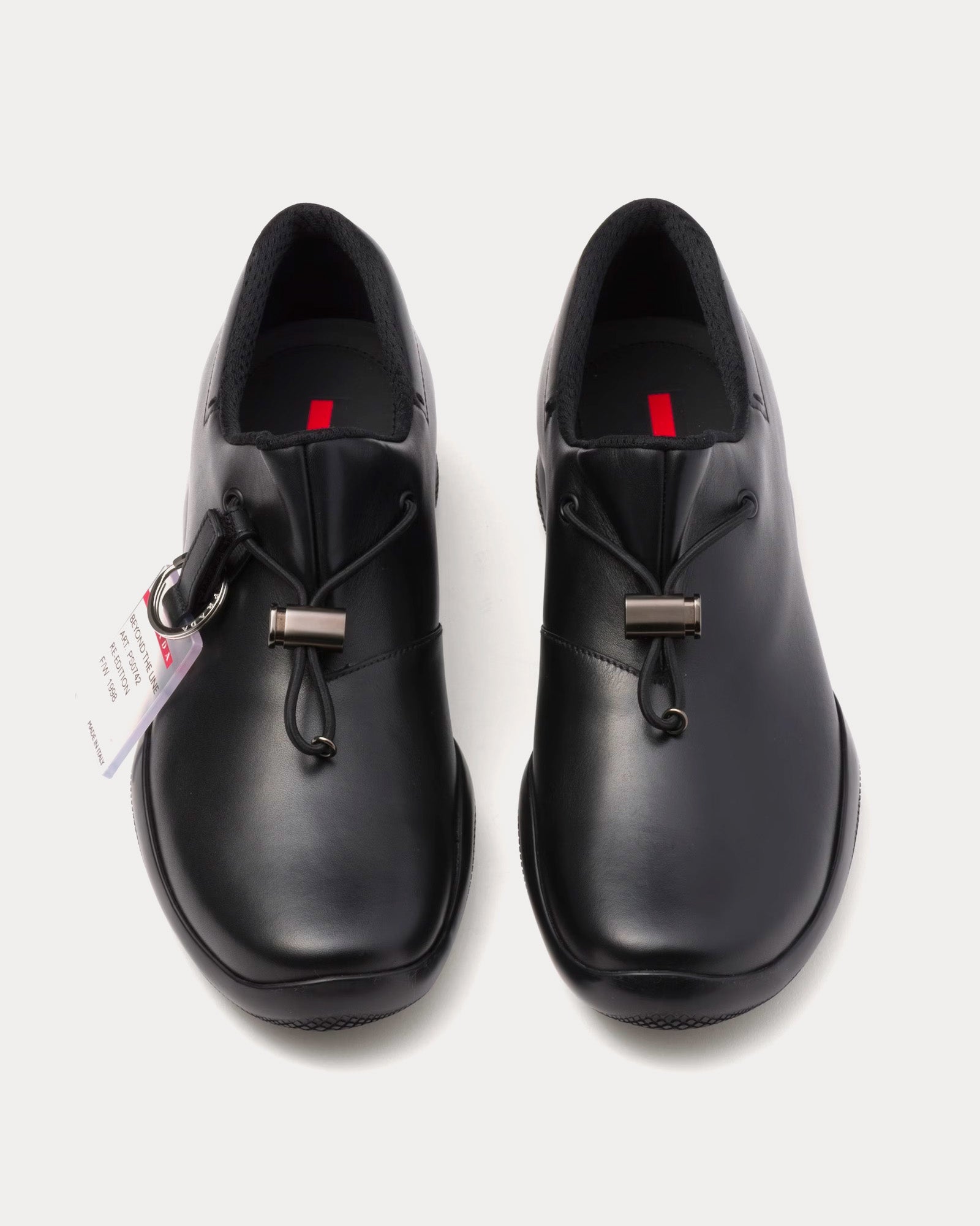 Prada Toblach Leather Black Slip On Sneakers - 2