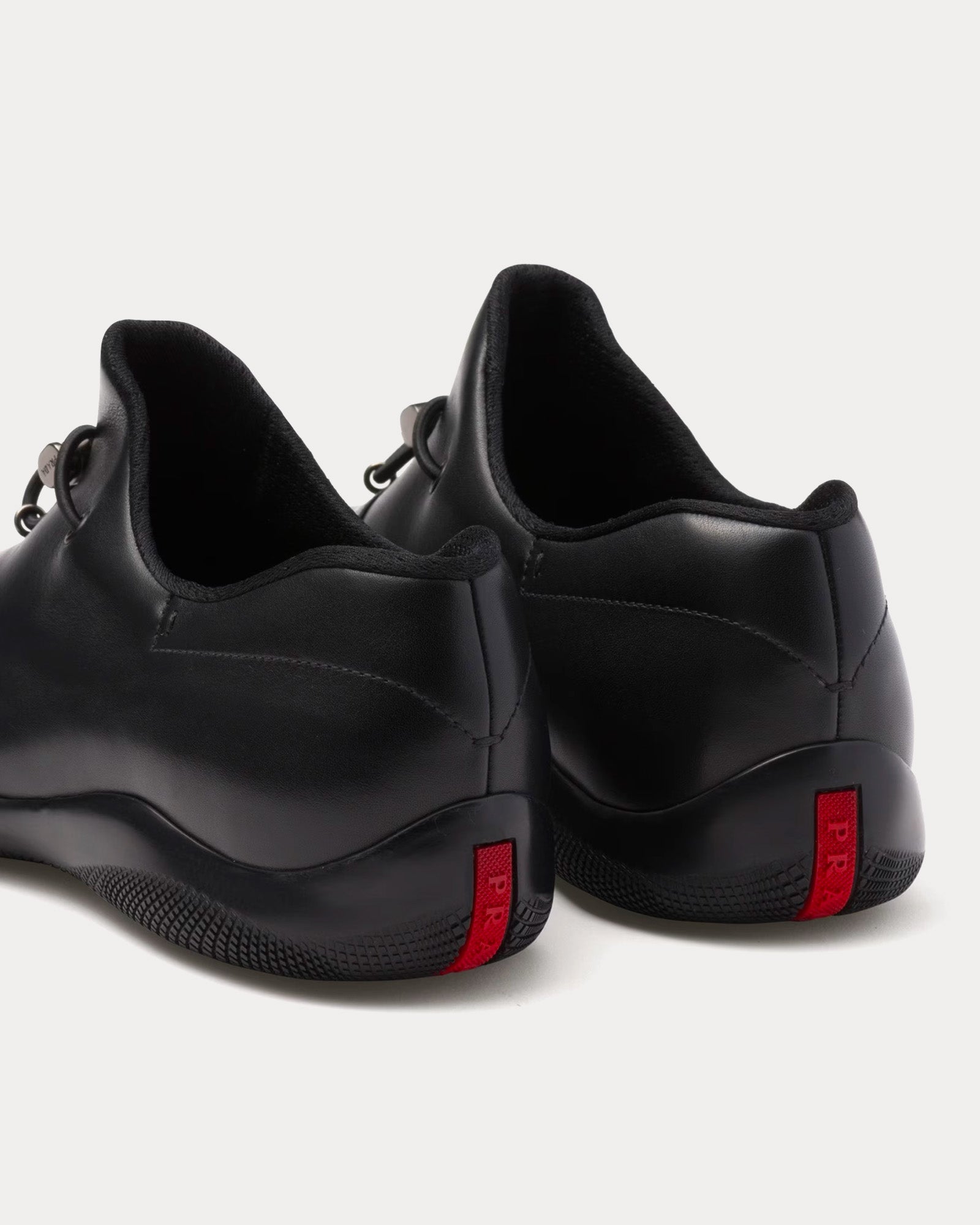 Prada Toblach Leather Black Slip On Sneakers - 4