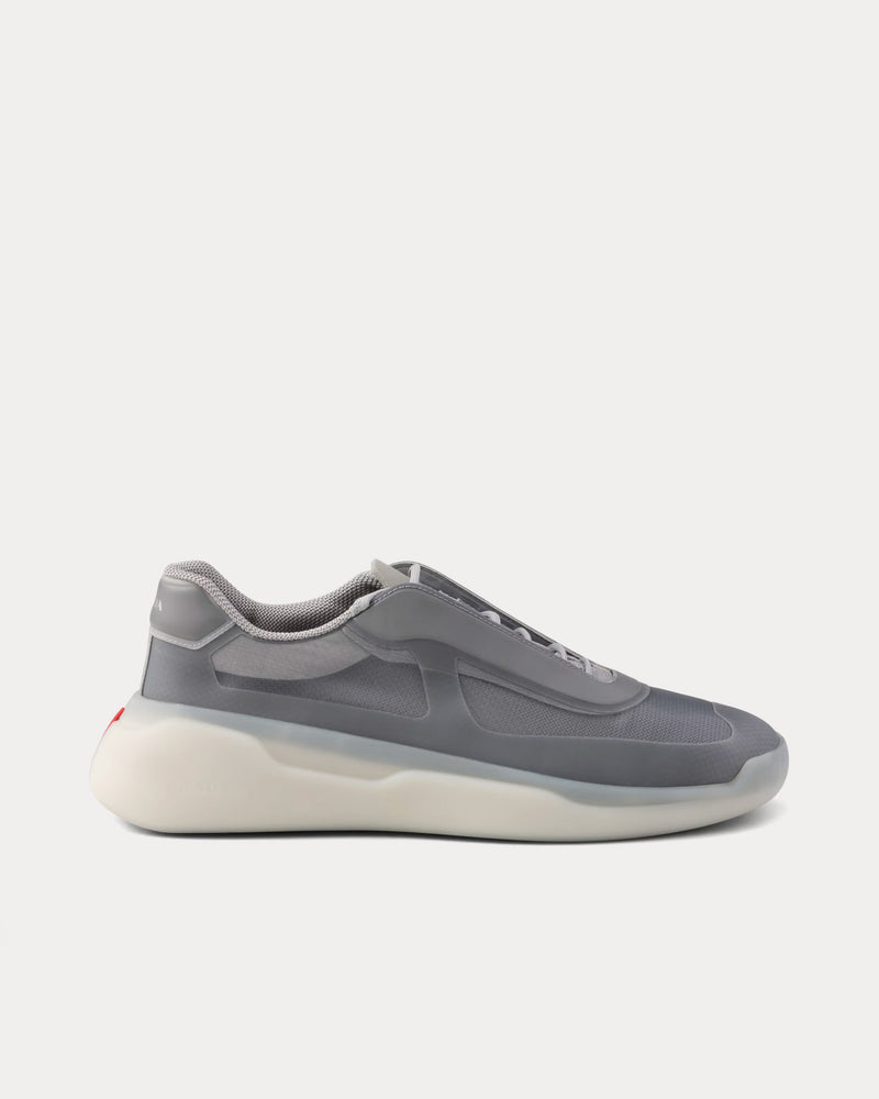 Prada America's Cup Re-Nylon & Bike Fabric Grey Low Top Sneakers - 1