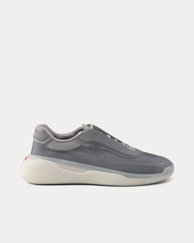 Prada America's Cup Re-Nylon & Bike Fabric Grey Low Top Sneakers