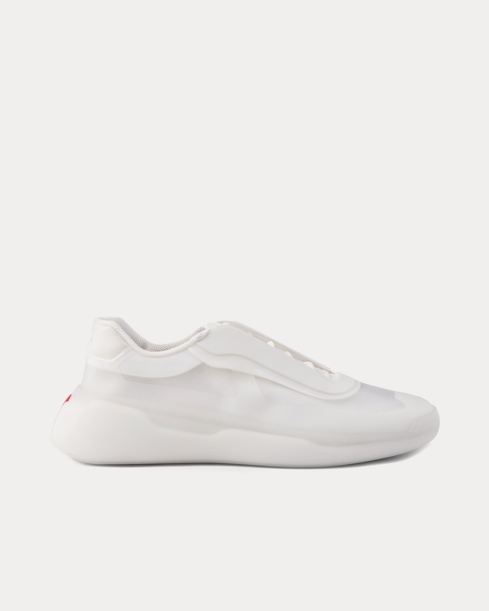 Prada America's Cup Re-Nylon & Bike Fabric White Low Top Sneakers - 1