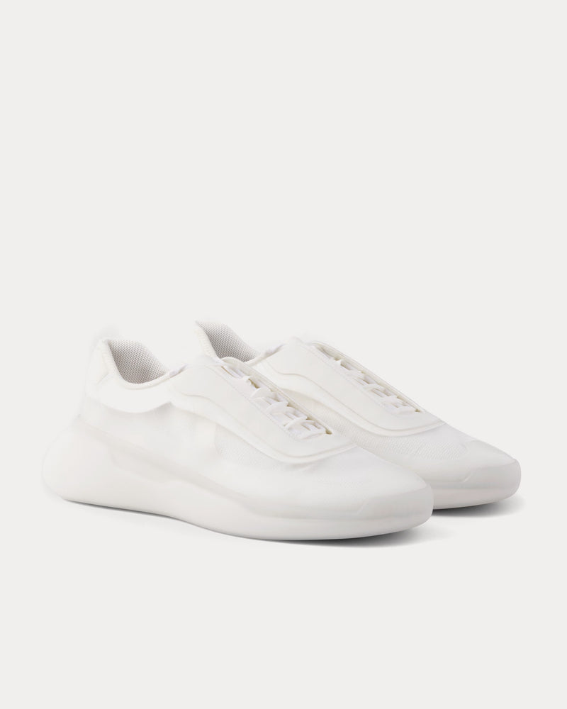 Prada America's Cup Re-Nylon & Bike Fabric White Low Top Sneakers - 3