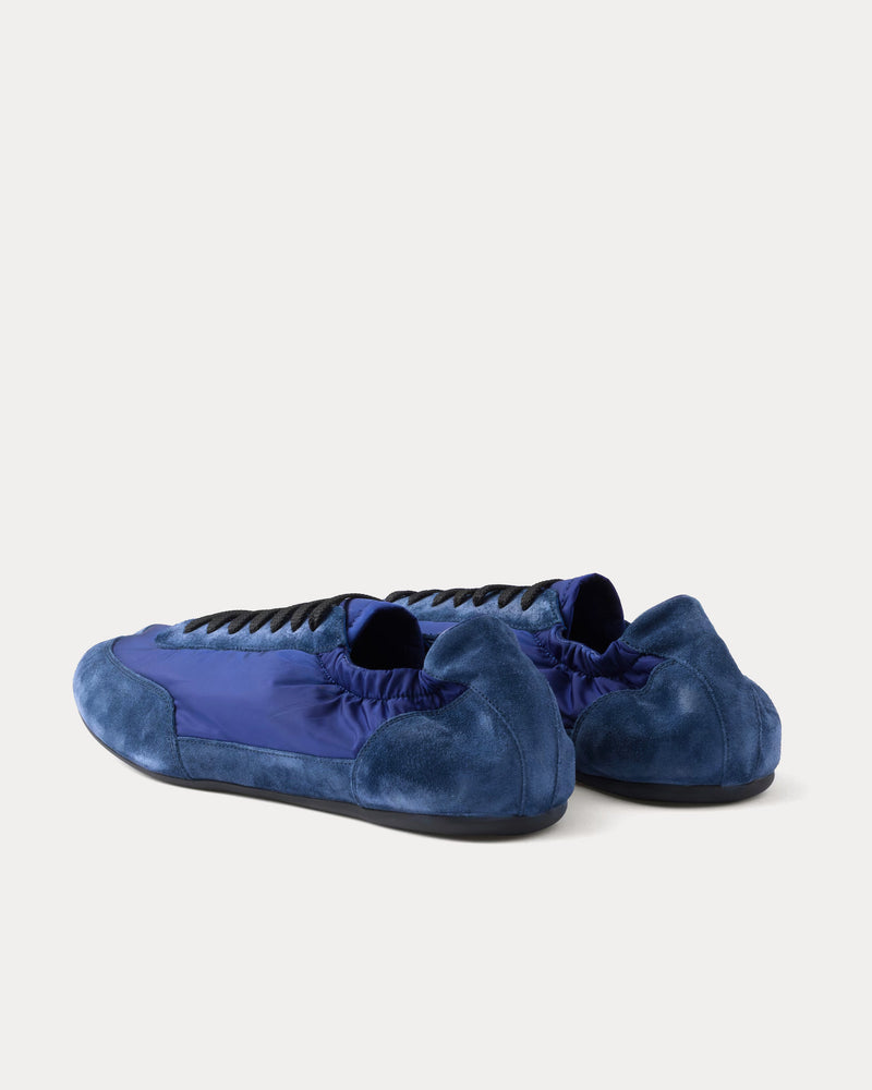 Prada Collapse Re-Nylon & Suede Bluette Low Top Sneakers - 4