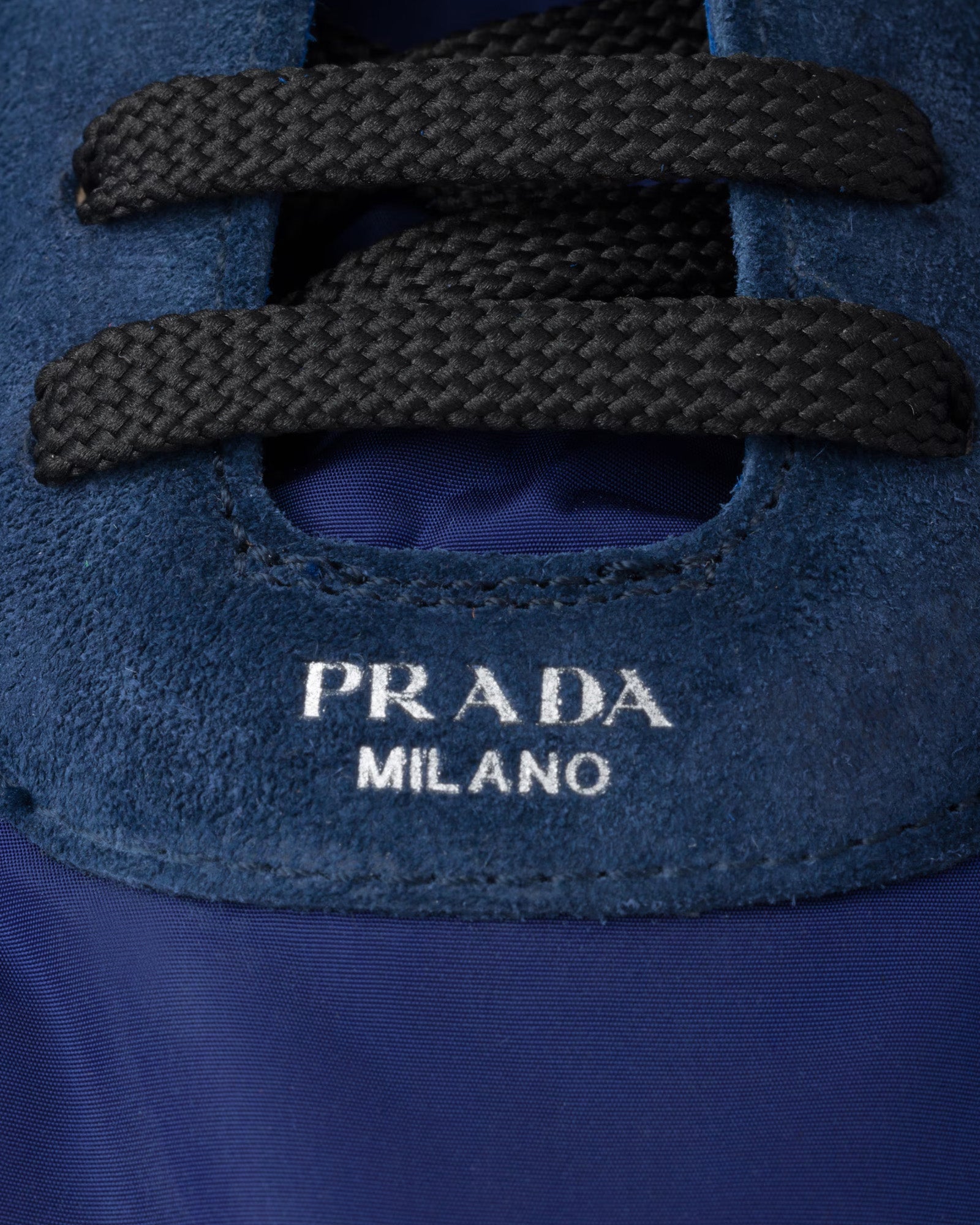 Prada Collapse Re-Nylon & Suede Bluette Low Top Sneakers - 5