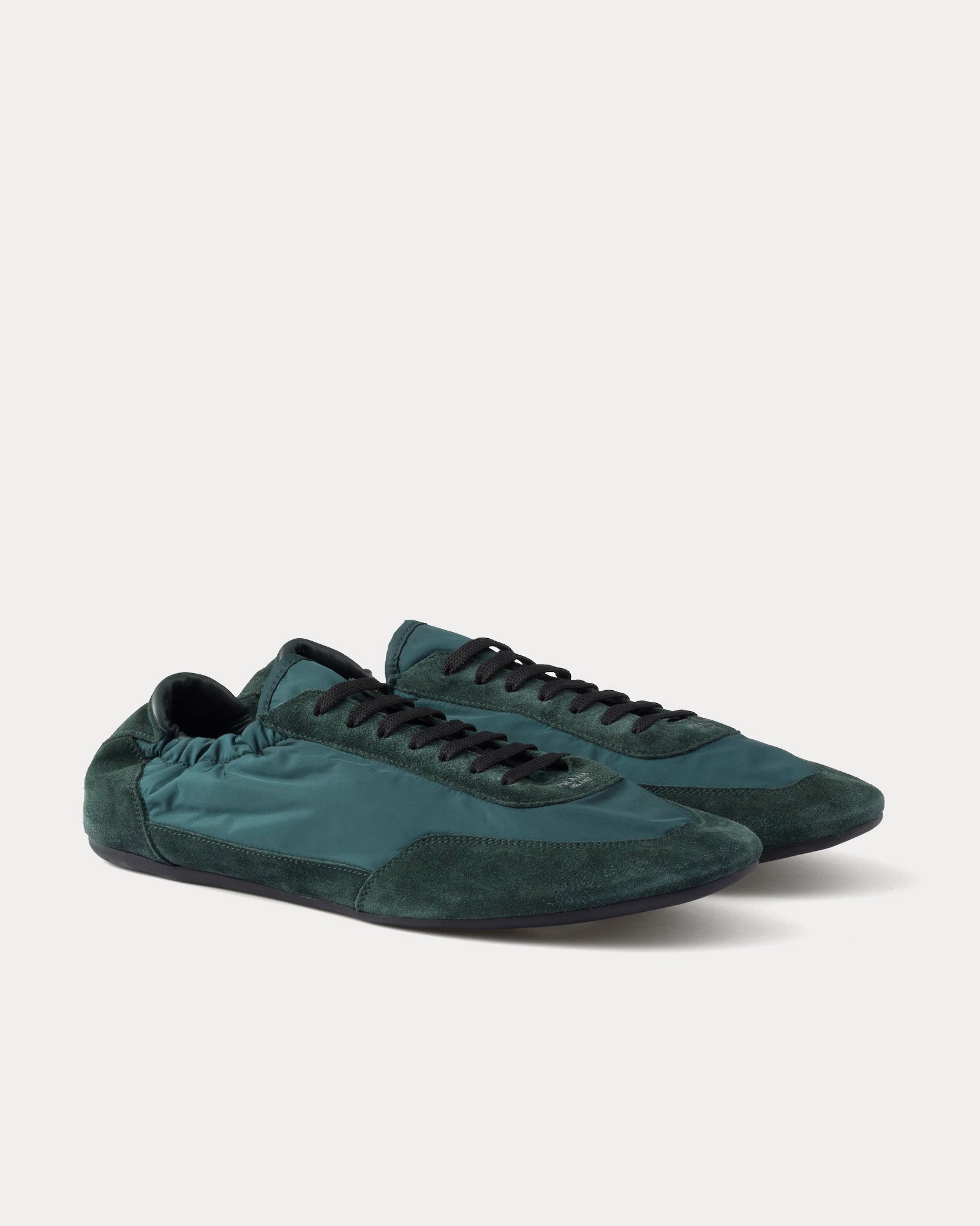 Prada Collapse Re-Nylon & Suede Fir Green Low Top Sneakers - 3