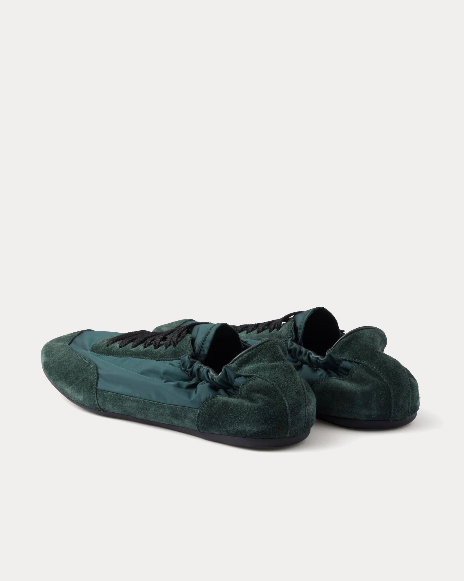 Prada Collapse Re-Nylon & Suede Fir Green Low Top Sneakers - 4