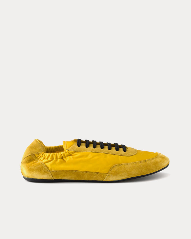 Prada Collapse Re-Nylon & Suede Topaz Low Top Sneakers - 1