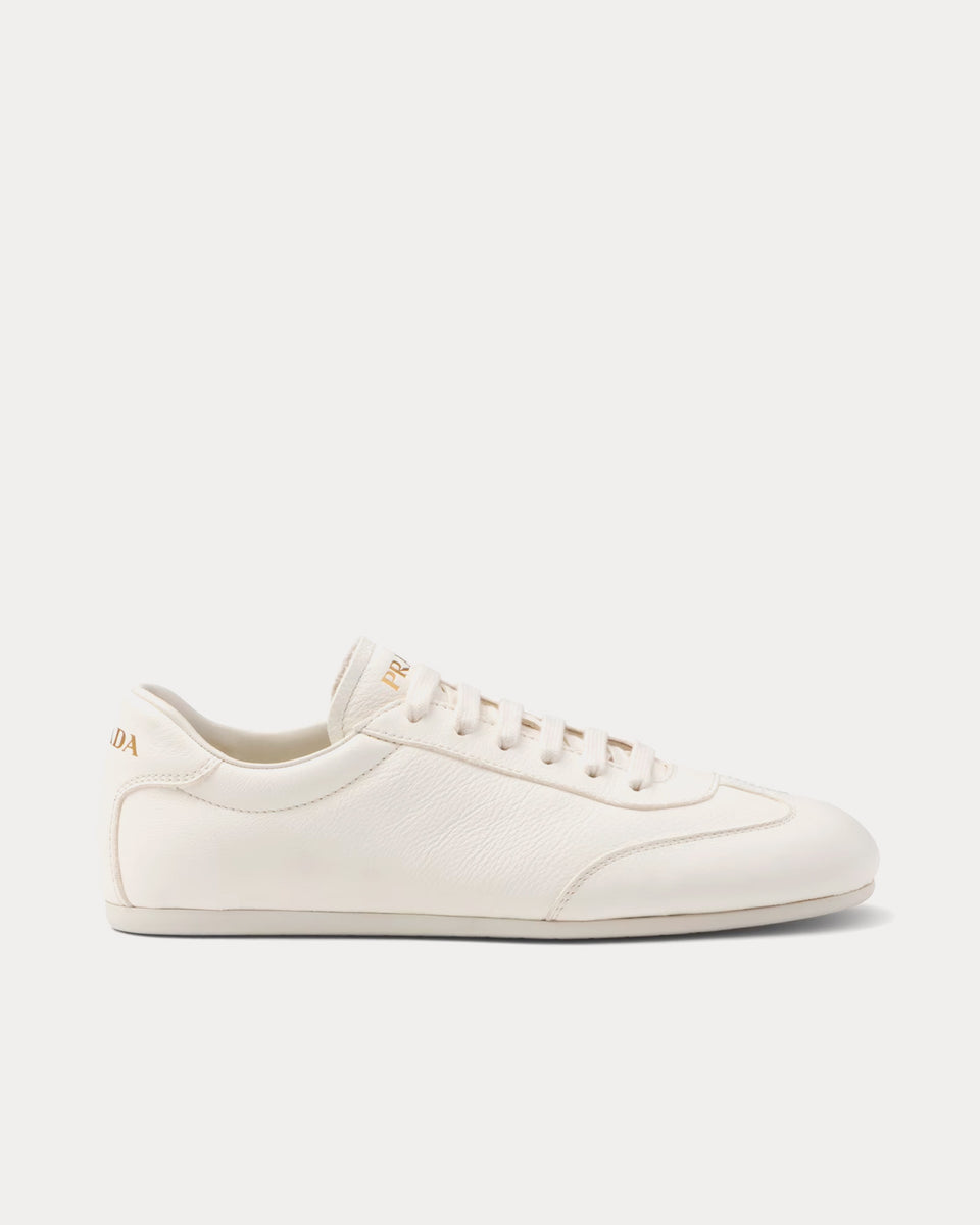 Prada Deer Leather Ivory Low Top Sneakers - Sneak in Peace