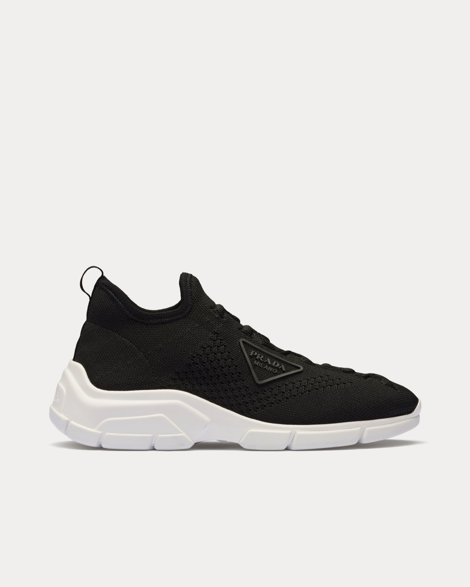 Prada Knit Sock Black Slip On Sneakers - 1