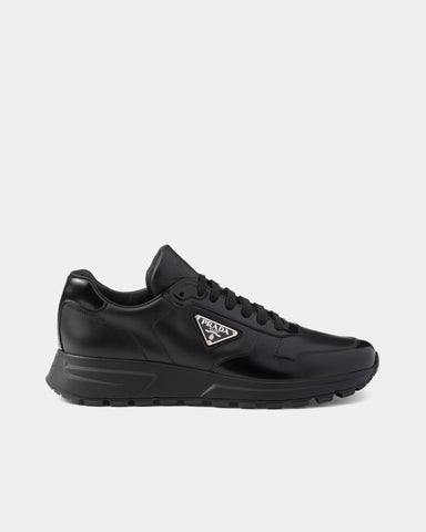 Prada Prax 01 Leather Black Low Top Sneakers