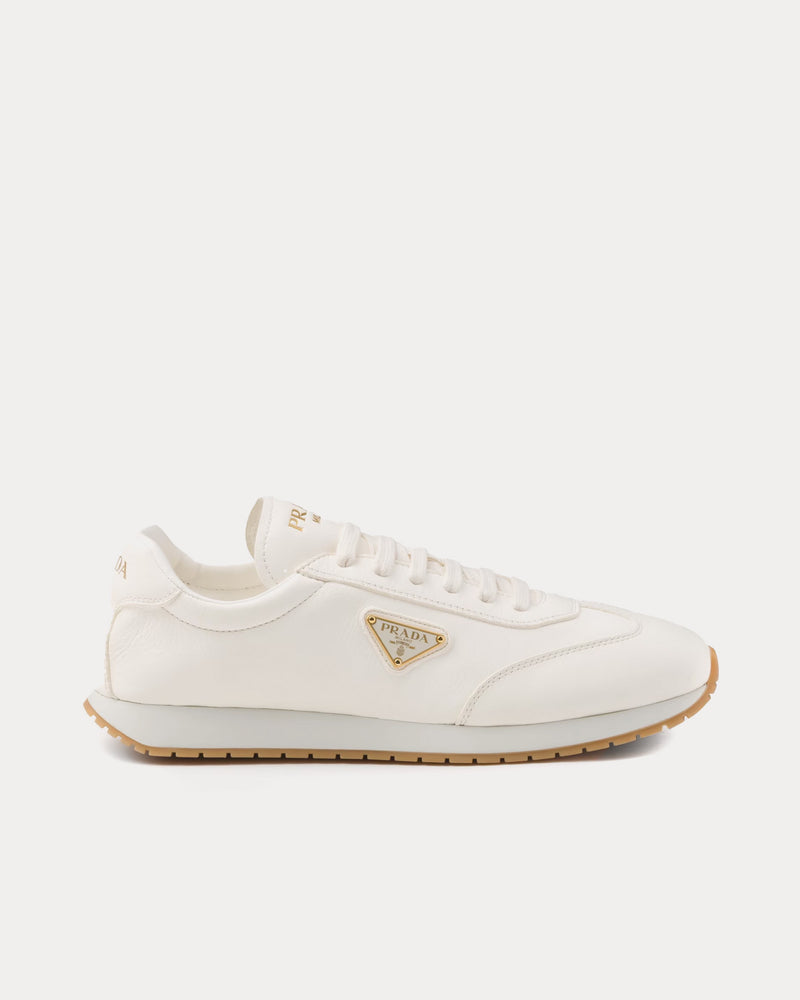 Prada Leather Ivory Low Top Sneakers - 1