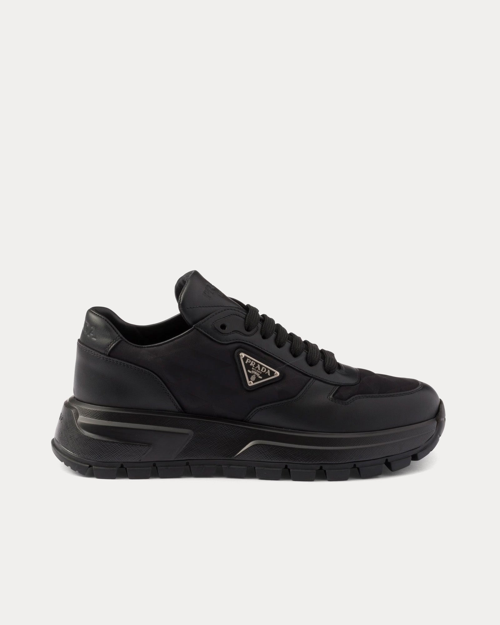 Prada Prax 01 Re-Nylon Black Low Top Sneakers - 1