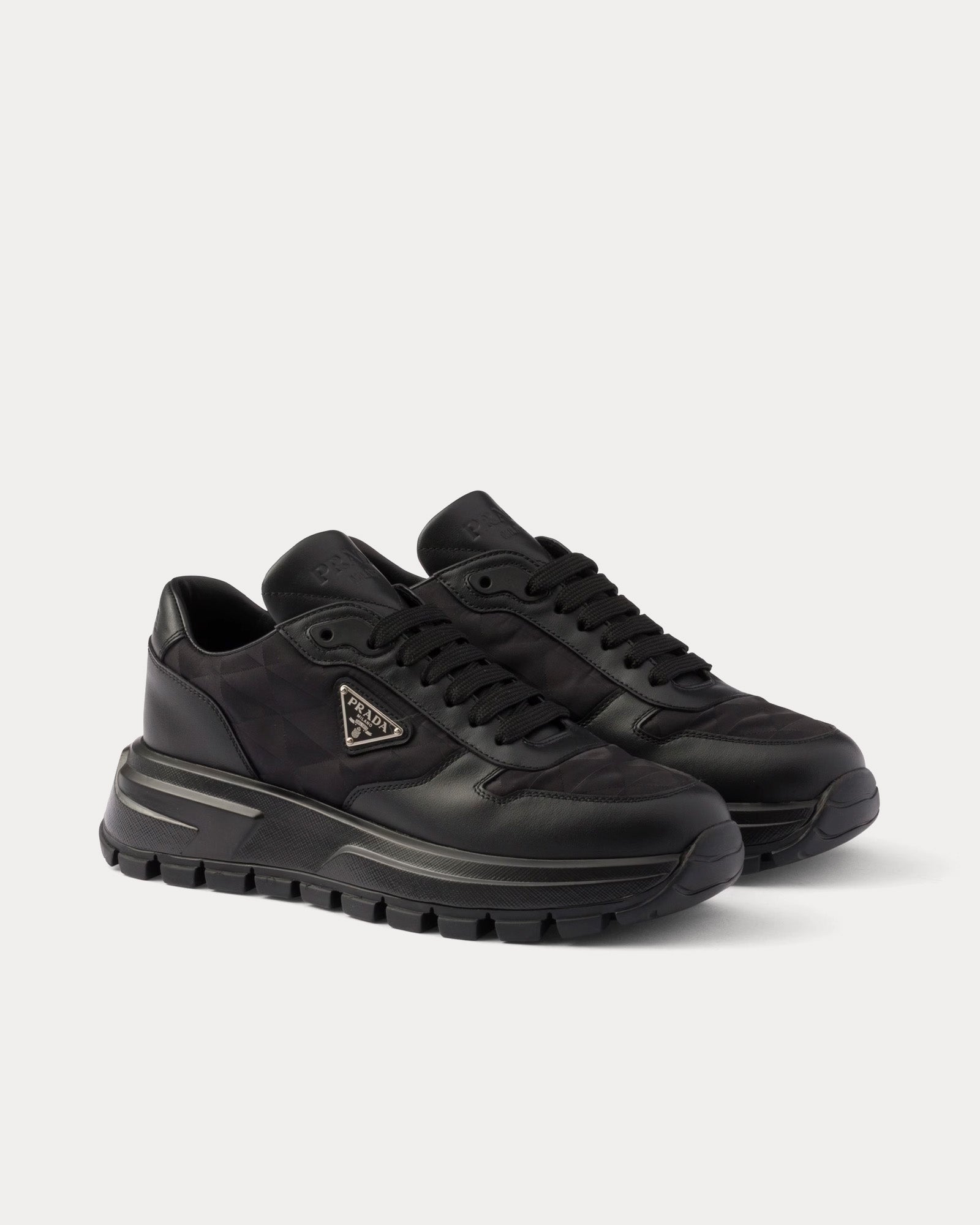 Prada Prax 01 Re-Nylon Black Low Top Sneakers - 2