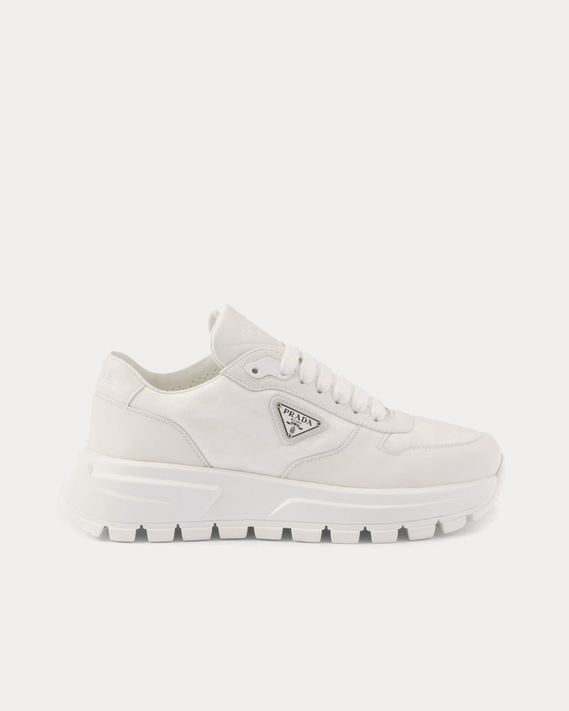 Prada Prax 01 Re-Nylon White Low Top Sneakers - 1