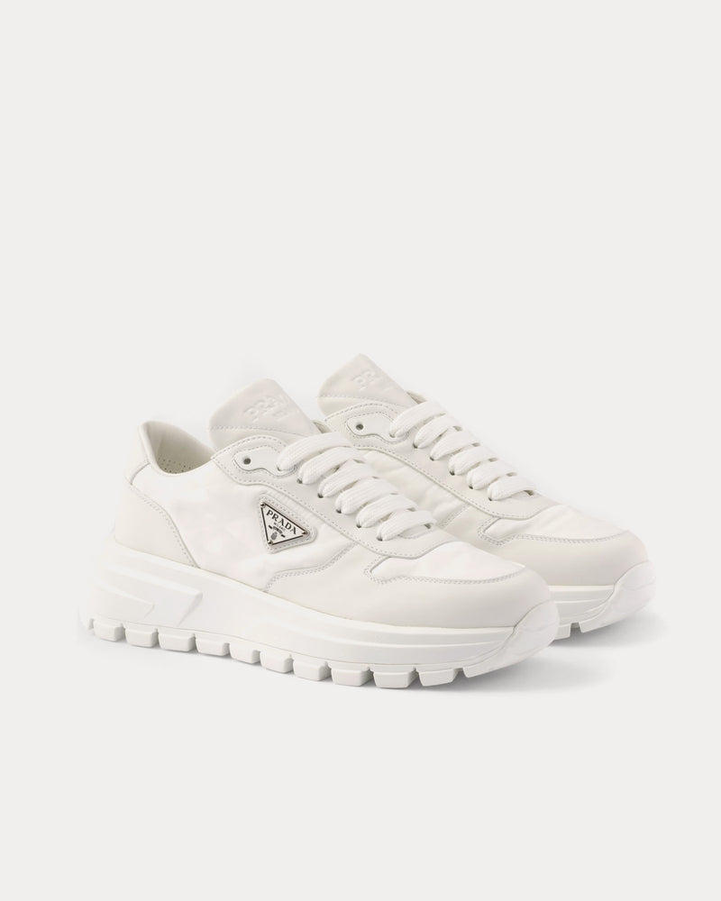 Prada Prax 01 Re-Nylon White Low Top Sneakers - 2