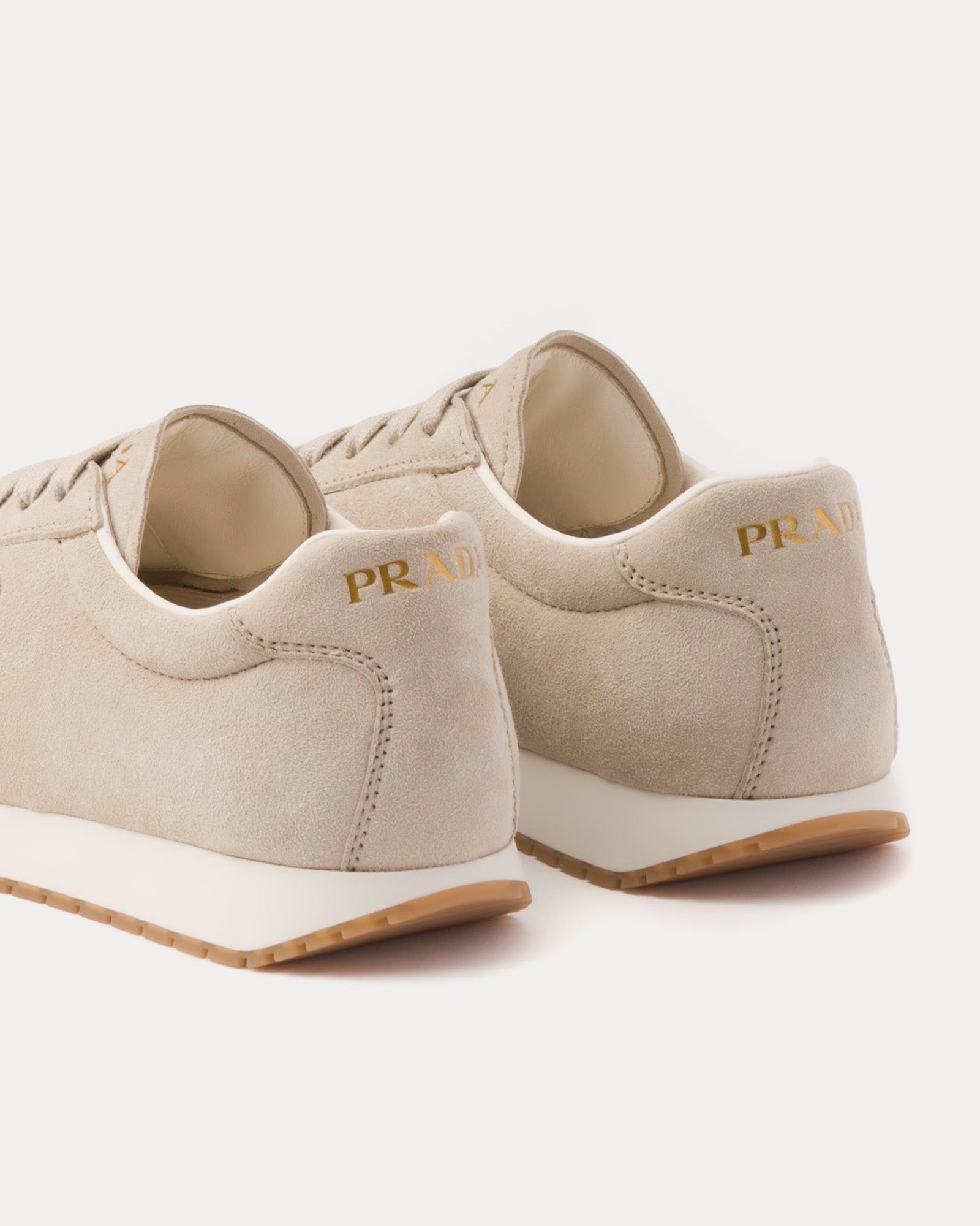 Prada Rank Suede Pumice Stone Low Top Sneakers - 4