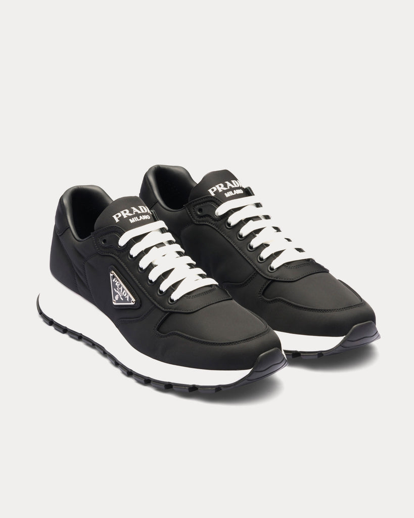 Prada Re-Nylon Gabardine Black / White Low Top Sneakers - Sneak in