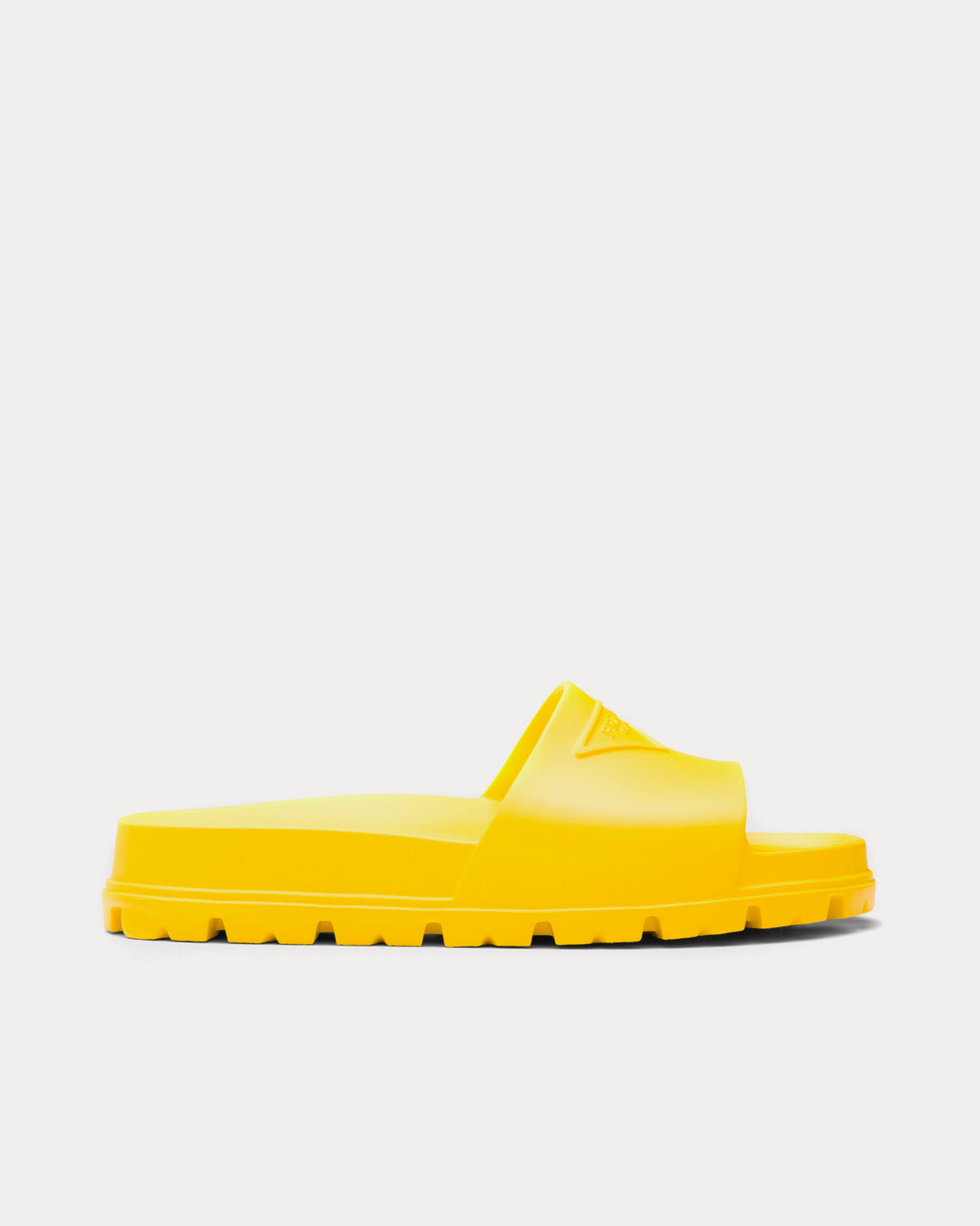 Prada Rubber Sunny Yellow Slides - 1