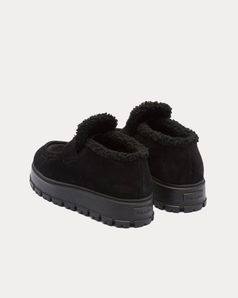 Prada Loafer Suede Black Booties - 3