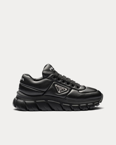 Prada Sporty Padded Nappa Leather Black Low Top Sneakers