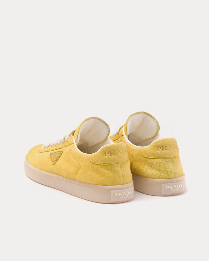 Prada Lane Suede Sunny Yellow Low Top Sneakers - 3