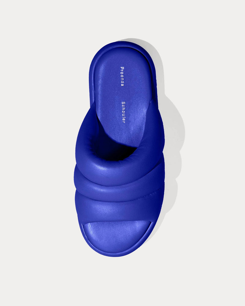 Proenza Schouler Arc Slides Bright Blue Slip Ons - 2