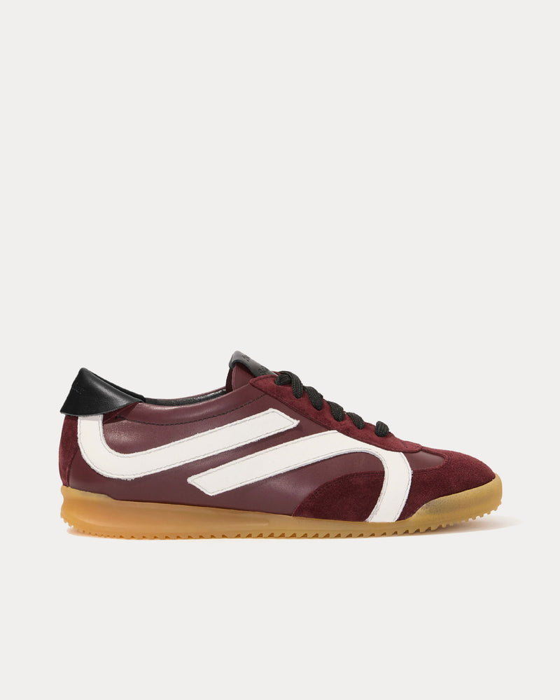 Proenza Schouler Track Leather Oxblood / Ivory Low Top Sneakers - 1