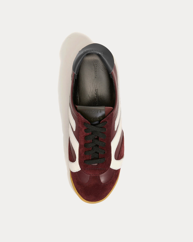 Proenza Schouler Track Leather Oxblood / Ivory Low Top Sneakers - 2