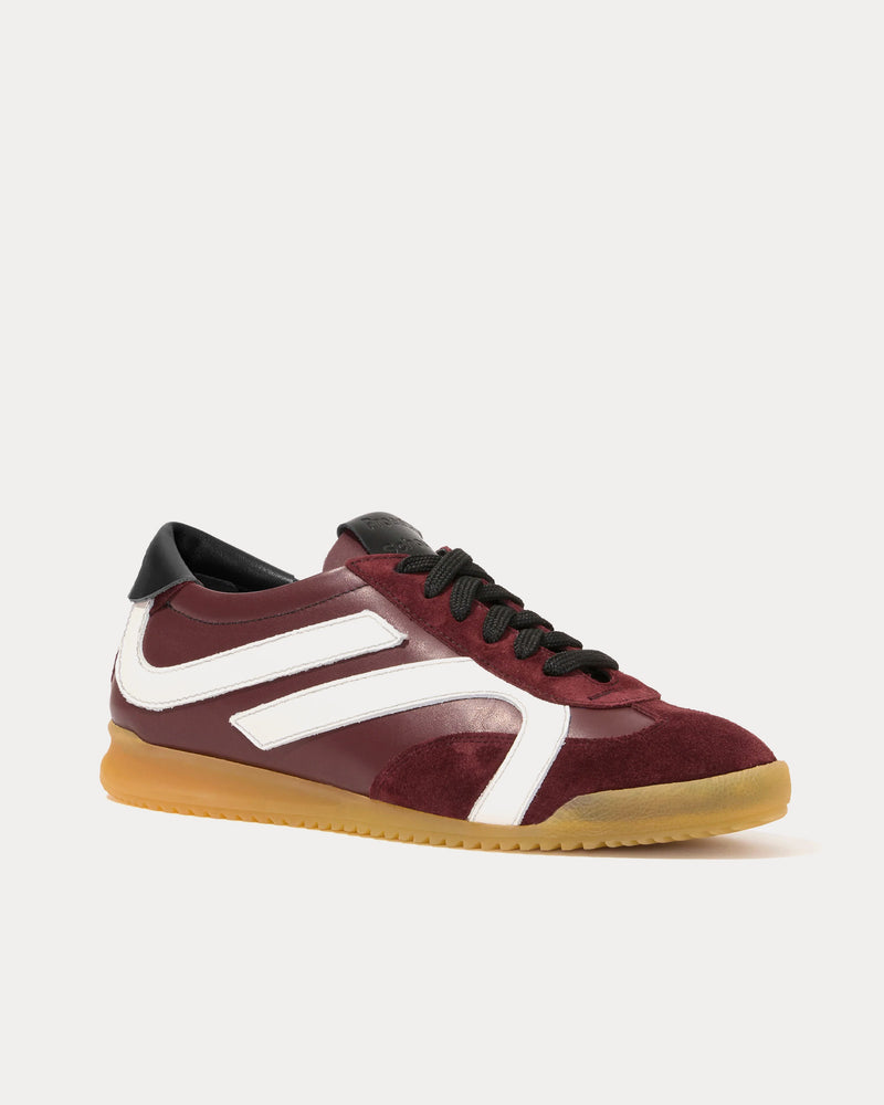 Proenza Schouler Track Leather Oxblood / Ivory Low Top Sneakers - 3