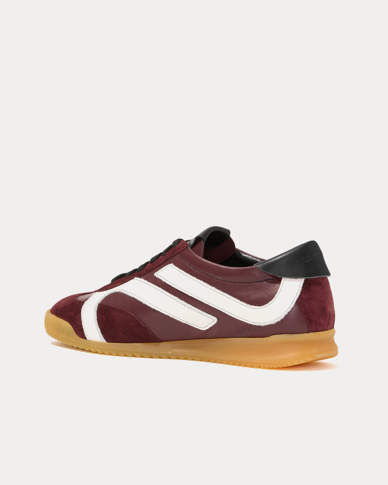 Proenza Schouler Track Leather Oxblood / Ivory Low Top Sneakers - 4