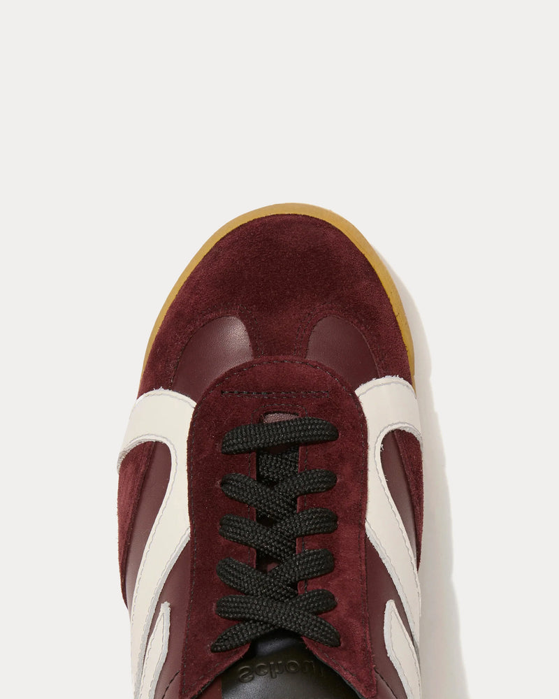 Proenza Schouler Track Leather Oxblood / Ivory Low Top Sneakers - 5