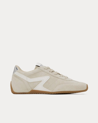 Rag & Bone Retro Runner Ultra Slim Suede Macadamia Low Top Sneakers