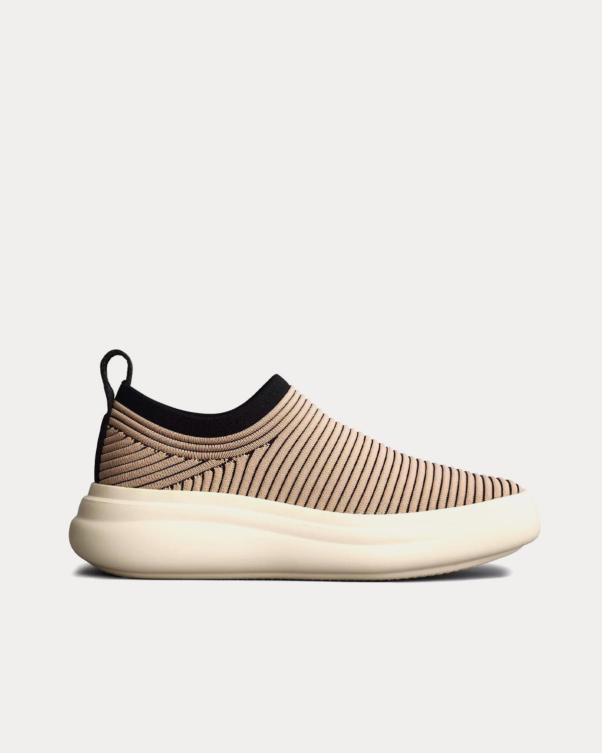 Rag & Bone Brixley Knit Cream / Black Slip On Sneakers - 1