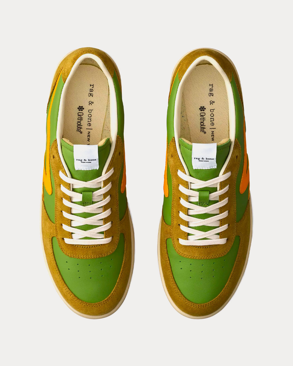 Rag & Bone Retro Court Leather Lime / Deep Yellow Low Top Sneakers - 2