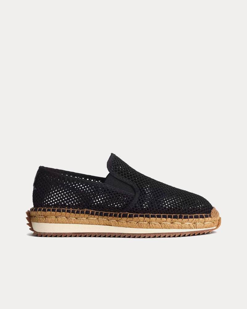 Rag & Bone RB Espadrille Runner Open Weave Black Slip Ons - 1