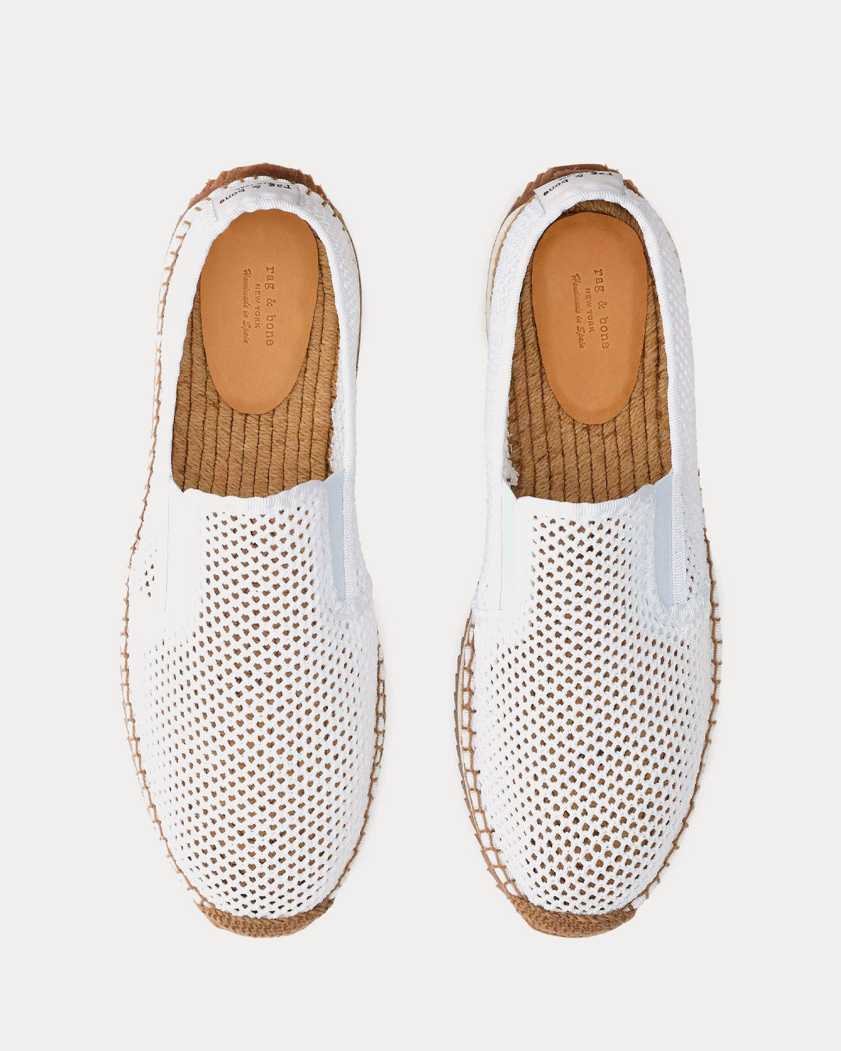 Rag & Bone RB Espadrille Runner Open Weave White Slip Ons - 2