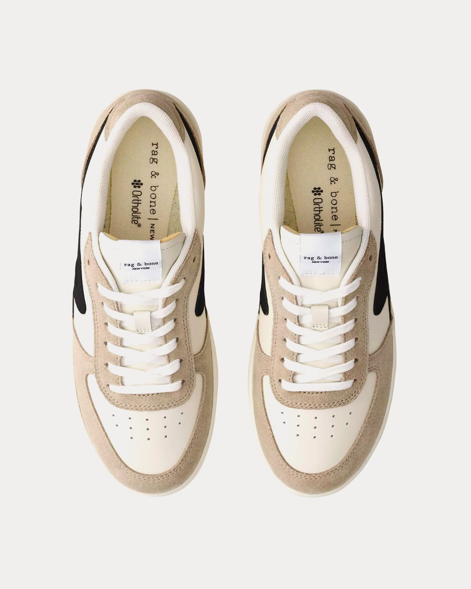 Rag & Bone Retro Court Leather Turtle Dove / Light Sand Low Top Sneakers - 2