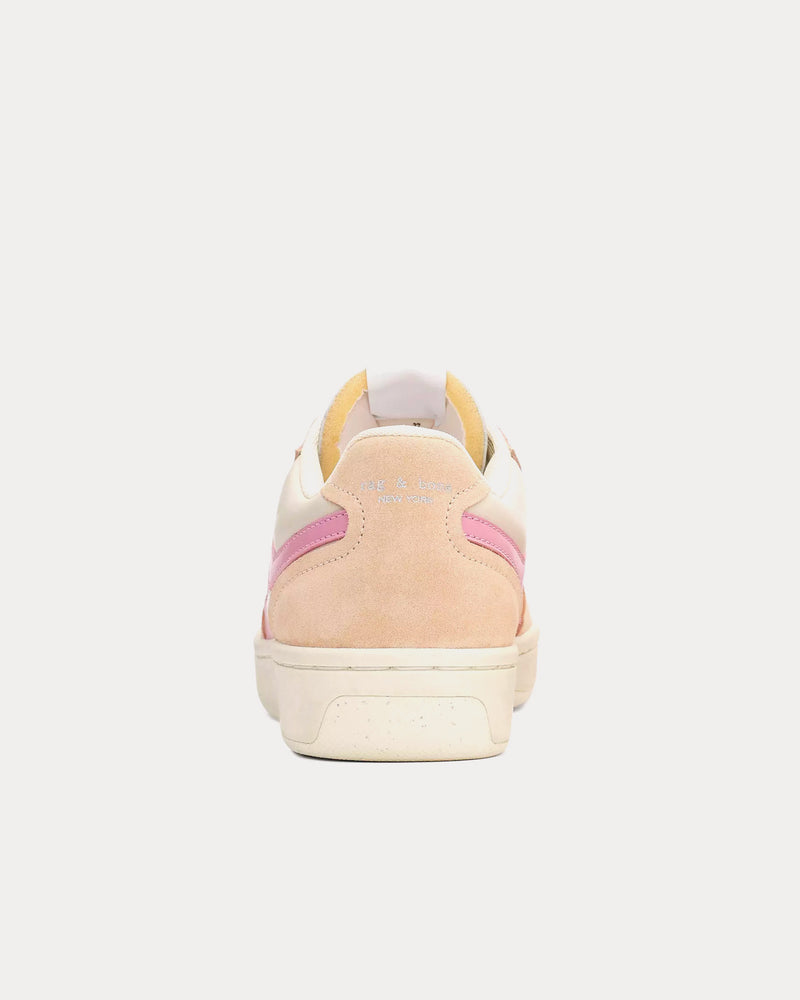 Rag & Bone Retro Court Leather Turtle Dove / Sakura Pink Low Top Sneakers - 3