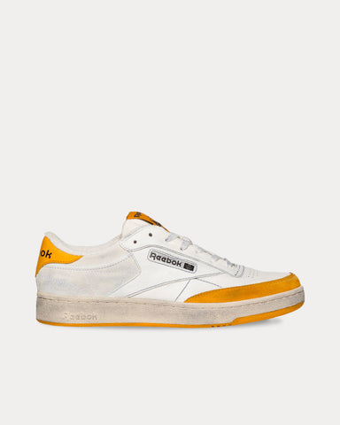 Reebok LTD Club C Vintage Leather White / Mango Low Top Sneakers