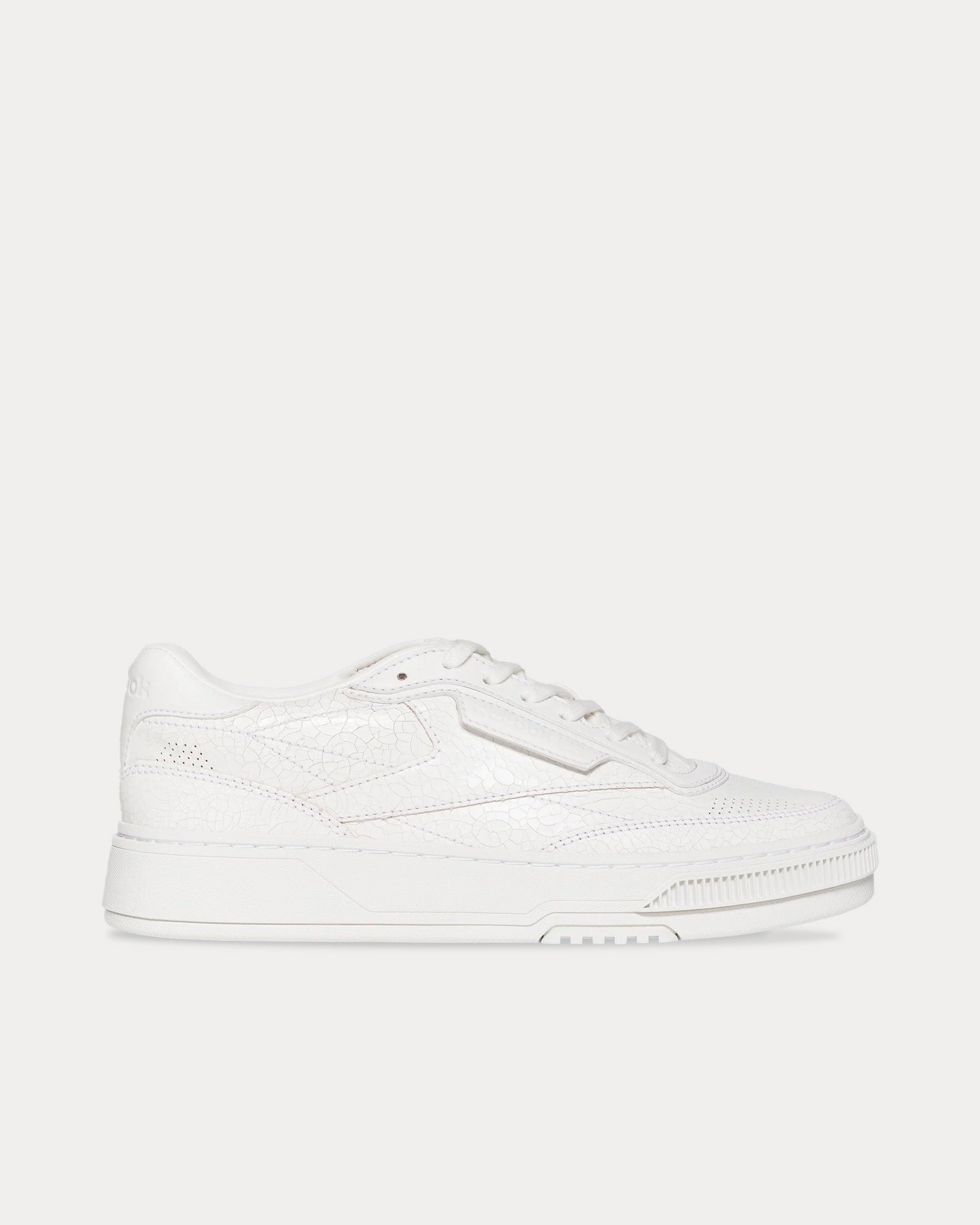 Reebok LTD Club C Cracked Leather Off-White Low Top Sneakers - 1